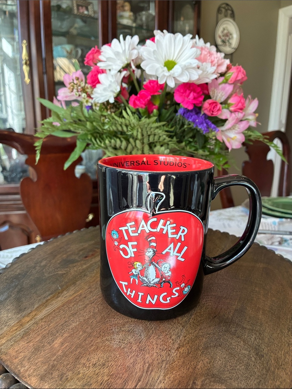 Universal Black and Red "Teacher of All Things" Ceramic Mug